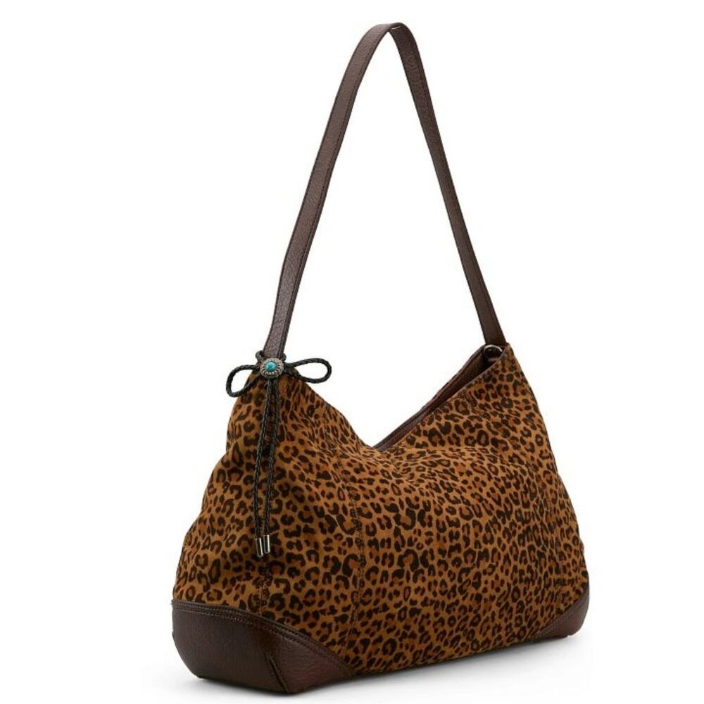 Justin NEW Slouch Bag Womens Brown Concealed Carry Animal Print Leopard Purse